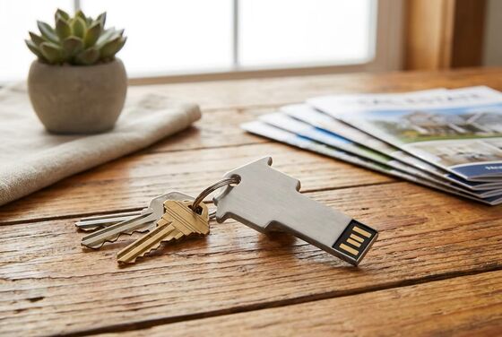 Pearl Chain Metal USB Flash Drive Dispositivo de almacenamiento compacto de plata Temperatura de funcionamiento de menos 50 a más 80 grados Ideal para negocios