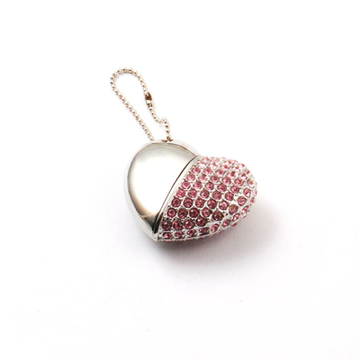 Memoria USB del corazón del estilo 3,0 de la joyería para señora Necklace 64GB 128GB