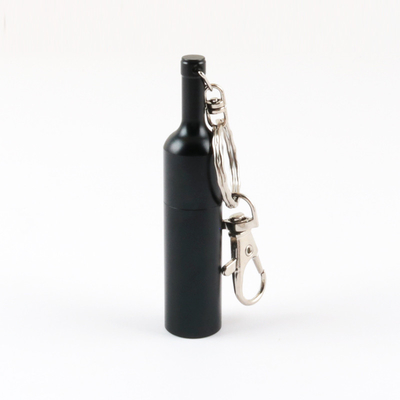 La botella de vino formó 3,0 memorias USB con el logotipo del OEM de Ring And del metal