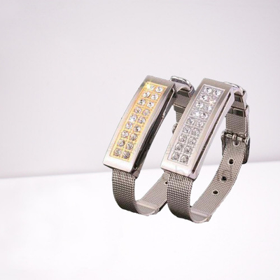 Pulsera 32GB de cuero 128GB de memoria USB de Shell Silicone Wristband del metal