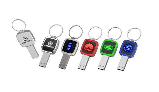 Cuando la lectura de la luz del LED el palillo brillante 32GB 64GB 128GB del cristal USB