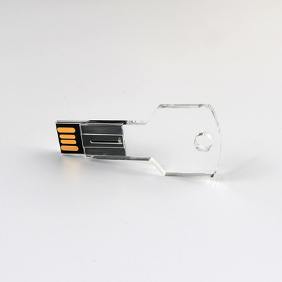 Memoria USB dominante de acrílico clara transparente 128GB conforma estándar de los E.E.U.U.