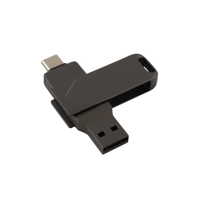 Tipo C y Usb amba color rápido portuario del negro del arma del cuerpo del metal del Memory Stick