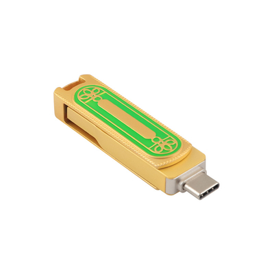 Tipo C USB 128GB de alta velocidad 256GB 512GB 150MBS del verde y del color oro