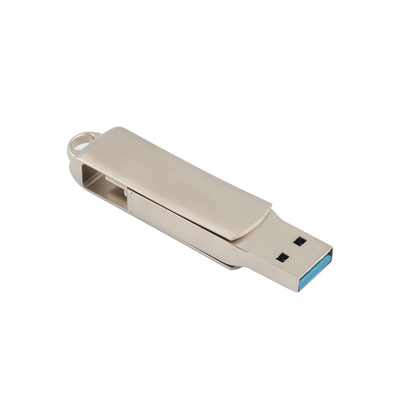 El laser de plata LOGO Type del cuerpo que puede C USB con el agujero de la cerradura puso a Lanyard And Keyring