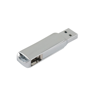 Tipo C Pendrive del metal plateado con conformidad brillante con la certificación americana