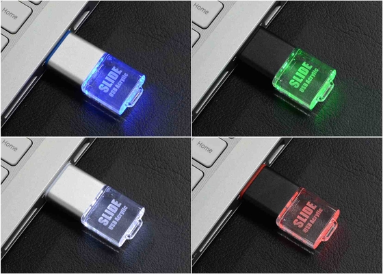 Grabación de logotipo Led Light Crystal Usb Stick Oem Odm