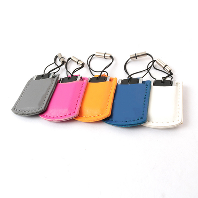 Disco flash USB de cuero soportado con logotipo personalizado con velocidad de lectura de 20MB/s