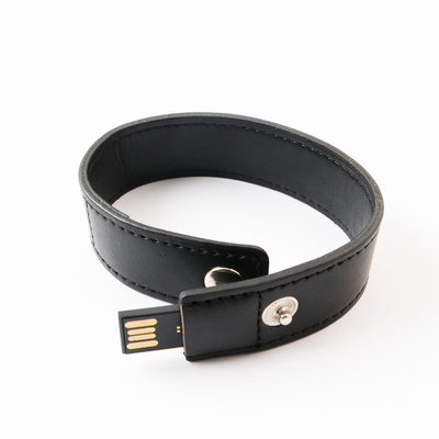 Disco flash USB de pulsera de cuero 20MB/S Velocidad de lectura con soporte de logotipo personalizado