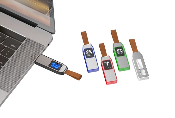Unidad flash USB de grado de cristal acrílico con luz LED para transferencia de datos rápida y segura