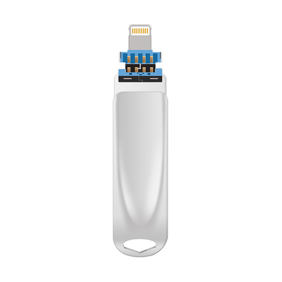 Tipo C de plata USB 3 en uno con conector USB 2.0 USB 3.0 y Tipo C