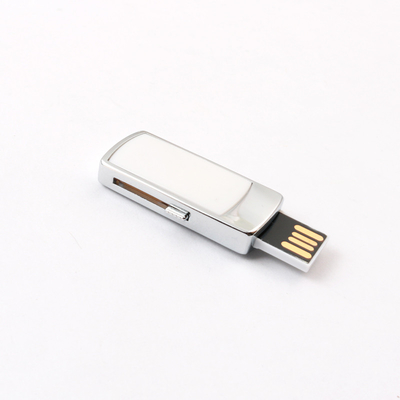 Disco flash USB de metal a prueba de choques plata y color personalizado láser / cúpula / logotipo de impresión