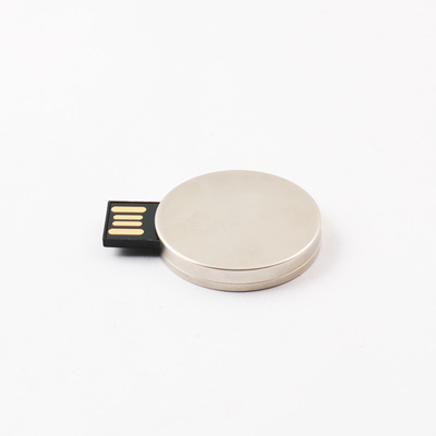 Logotipo Memoria USB láser de metal en plata y color personalizado
