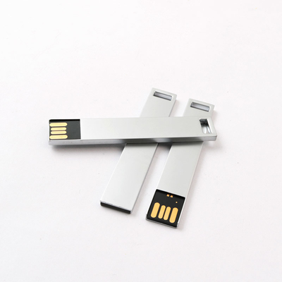 Disco flash USB de plata o hecho a medida de metal -20°C a 85°C para su negocio