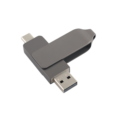 Pistola de metal negro tipo C USB flash drives en forma de torsión velocidad rápida 3.0 y 3.0