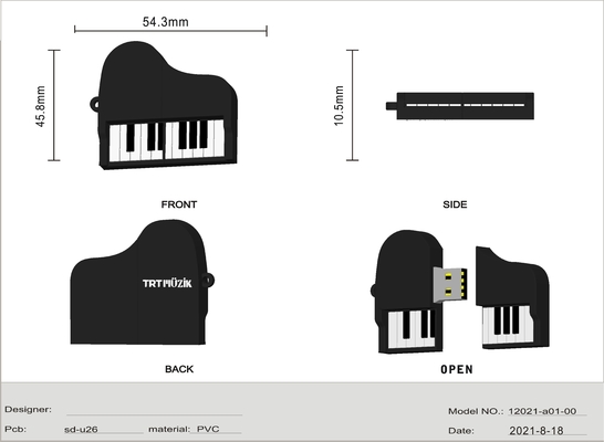 Ayudar al cliente a abrir el molde muy rápido. Abrir el molde de PVC de dibujos animados USB