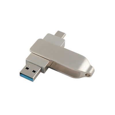 Color plateado del cuerpo retro con TIPO tamaño 71.4*16.8*10.1m m del USB de alta velocidad de C USB 128GB 256GB