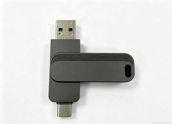 El Usb 3,0 + tipo C 1005 del color negro del arma pasó la prueba H2 tipo unidades flash USB de C que coinciden rápidamente con estándares de EE. UU. y UE