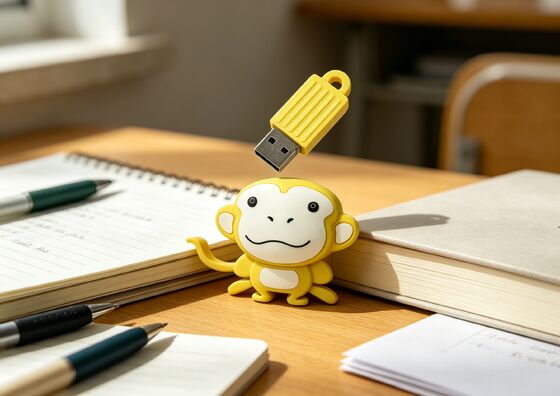 Personalizado en forma de mono molde de PVC Disco flash USB personalizado con opción de cifrado de datos para el marketing y acceso seguro a los datos