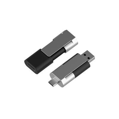 Tipo C habilitado con contraseña de datos OTG USB Flash Drive Metal plástico Rango de temperatura de funcionamiento de menos 10 grados Celsius a 60 grados Celsius
