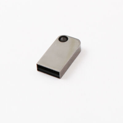 La mini memoria USB con el agujero puede poner la memoria USB del metal del llavero puede personalizar el logotipo del láser