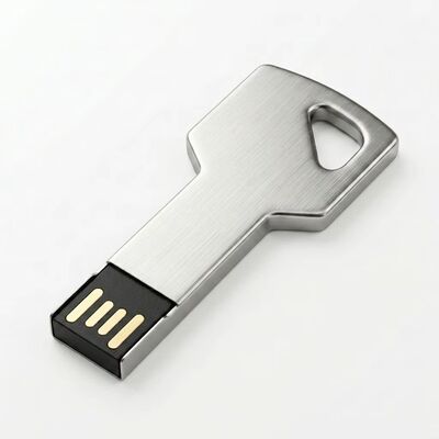 Unidad flash USB con llave de aleación de zinc habilitada para cifrado, diseño personalizado, dispositivo de almacenamiento seguro y duradero, ideal para empresas