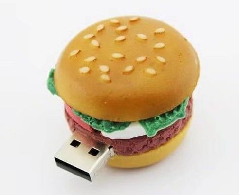 Formas de memoria USB de Sahped de la comida hechas por el puerto del material de la simulación por 2,0 3,0