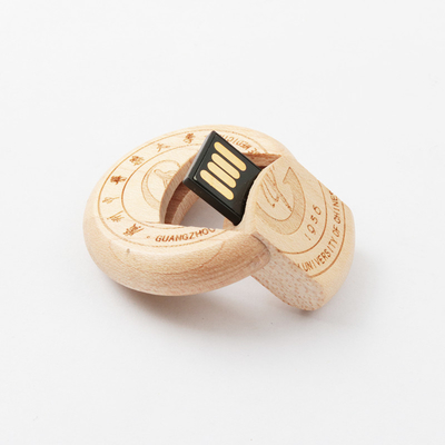 360 logotipo de grabación en relieve de madera de memoria USB 2,0 de la torsión de Drgee 15MB/S