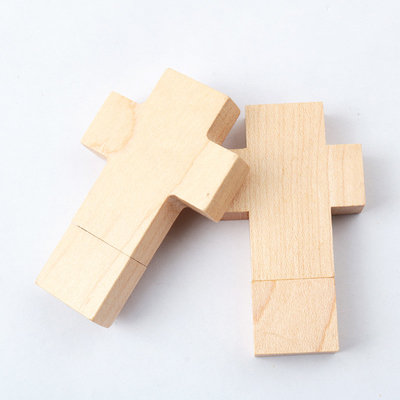 Usb rápido 2,0 de memoria USB de madera cruciforme 3,0 1GB 256GB