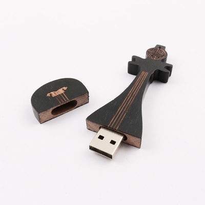 15 MB/S 32 GB 128 GB madera Flash Drive memoria de forma de guitarra velocidad rápida