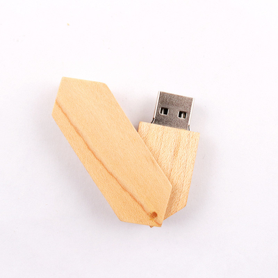 180 memorias USB de madera 2,0 de la torsión del grado y logotipo de grabación en relieve 50-100MB/S del USB 3,0