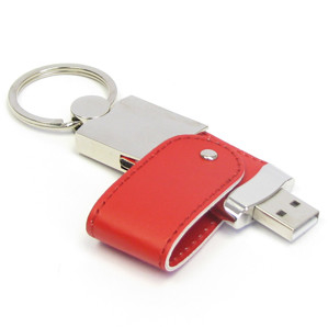 Palillo de cuero del metal 2,0 USB con la grabación en relieve/logotipo del laser/de la impresión