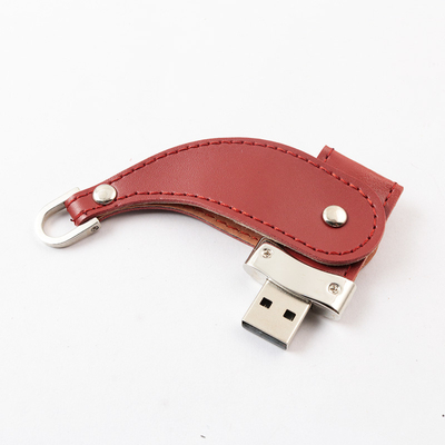 El Usb de cuero de la llave del metal de la cubierta pega 2,0 64GB portátiles 128GB 30MB/S