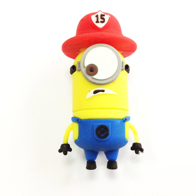 Memoria USB USB 2.0 y 3.0 del PVC del personaje de dibujos animados de los minions con forma linda