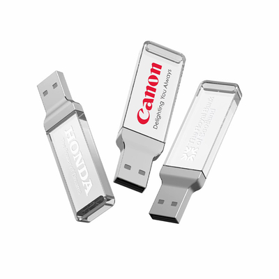 Acrílico transparente del palillo 2,0 cristalinos de destello de 8GB 128GB UDP USB
