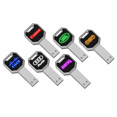 El LED enciende el flash de la velocidad rápida 128GB de Crystal Usb Drive 2,0 salta 15MB/S