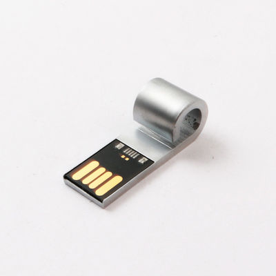 Memory Stick formado silbido del laser Logo Silver USB 2,0 de memoria USB del metal