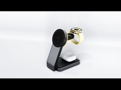 Radio plegable que carga 3 en una carga rápida 15W blanco y negro