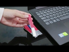 Memoria USB de cuero negra con la velocidad USB 2,0 y 3,0 de Ring Good Make Logo Fast de la llave