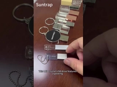 Memoria USB 2.0 con Logotipo Grabado en Parte de Cristal Grande, Acrílico Transparente