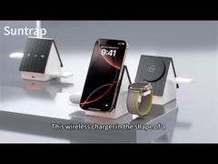 Blanco y gris pueden elegir carga rápida Pad de carga inalámbrica OEM LOGO Soporte para LOGO